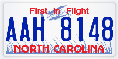 NC license plate AAH8148