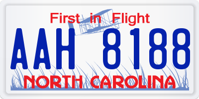 NC license plate AAH8188