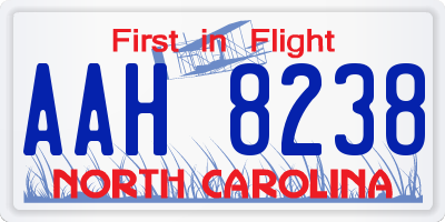 NC license plate AAH8238