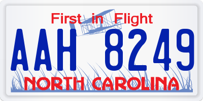 NC license plate AAH8249