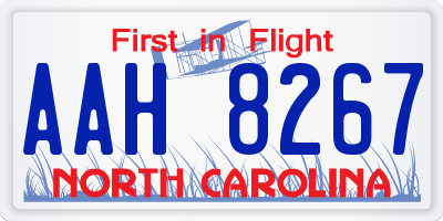 NC license plate AAH8267