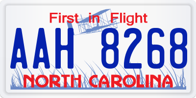 NC license plate AAH8268