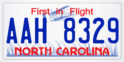 NC license plate AAH8329