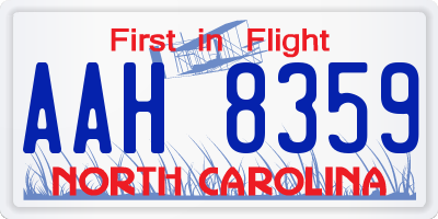 NC license plate AAH8359