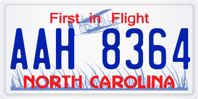 NC license plate AAH8364