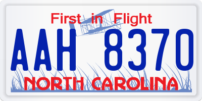 NC license plate AAH8370