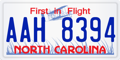 NC license plate AAH8394