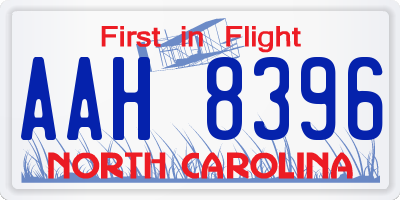 NC license plate AAH8396