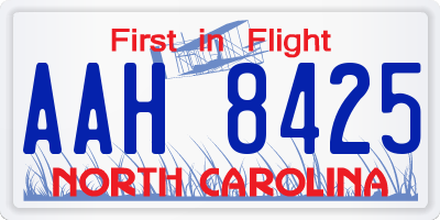 NC license plate AAH8425