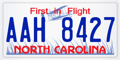 NC license plate AAH8427