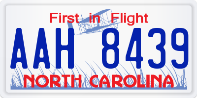 NC license plate AAH8439