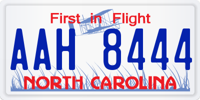 NC license plate AAH8444