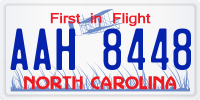 NC license plate AAH8448
