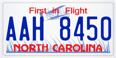 NC license plate AAH8450