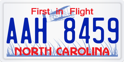 NC license plate AAH8459