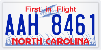 NC license plate AAH8461