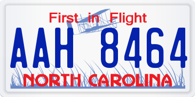 NC license plate AAH8464