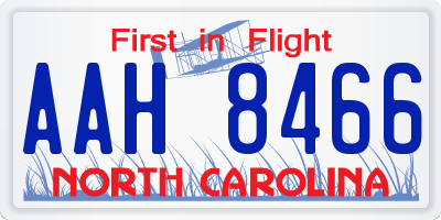 NC license plate AAH8466