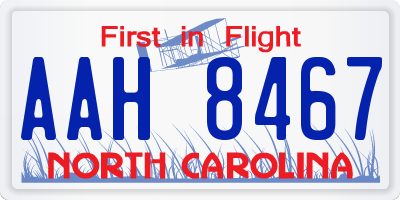 NC license plate AAH8467