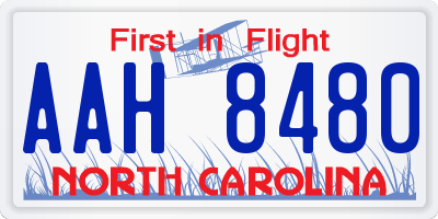 NC license plate AAH8480