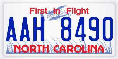 NC license plate AAH8490