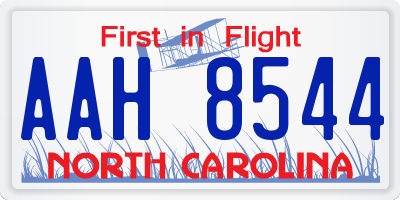 NC license plate AAH8544