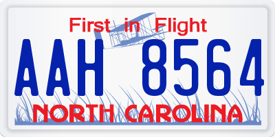 NC license plate AAH8564