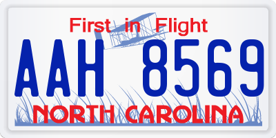 NC license plate AAH8569