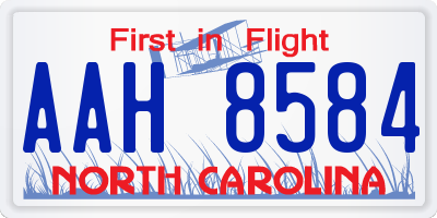 NC license plate AAH8584
