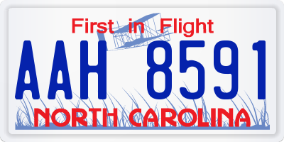 NC license plate AAH8591