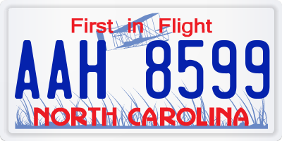 NC license plate AAH8599