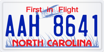 NC license plate AAH8641