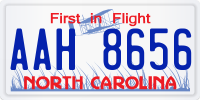 NC license plate AAH8656