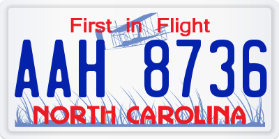 NC license plate AAH8736