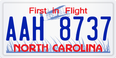 NC license plate AAH8737