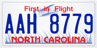 NC license plate AAH8779