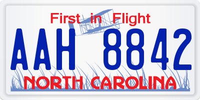 NC license plate AAH8842