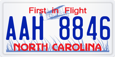 NC license plate AAH8846