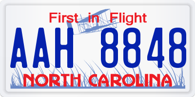 NC license plate AAH8848