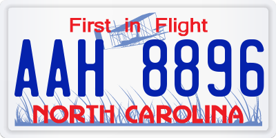 NC license plate AAH8896