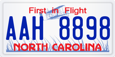 NC license plate AAH8898