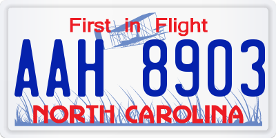 NC license plate AAH8903