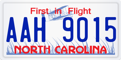 NC license plate AAH9015
