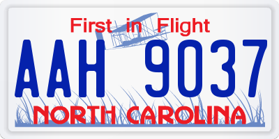 NC license plate AAH9037
