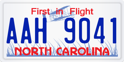 NC license plate AAH9041
