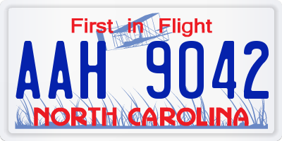 NC license plate AAH9042