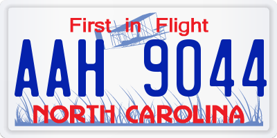 NC license plate AAH9044