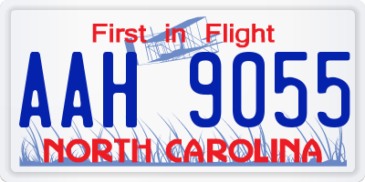 NC license plate AAH9055