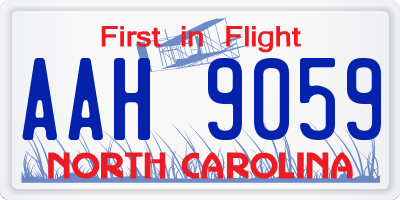 NC license plate AAH9059