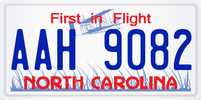 NC license plate AAH9082